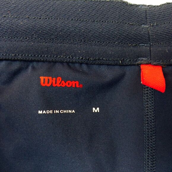 Wilson Athletic Shorts Women M Navy Blue Flowy 2 in 1 Liner Running Tennis Gym - Picture 11 of 14